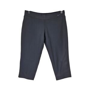 NIKE WOMEN'S BLACK DRI-FIT CROPPED LEGGINGS COMPRESSION PANTS - SIZE LARGE